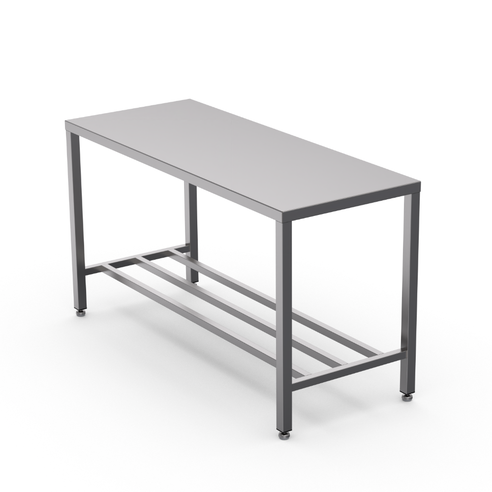 Stainless steel heavy duty table with multibar undershelf