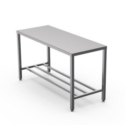 Stainless steel heavy duty table with multibar undershelf