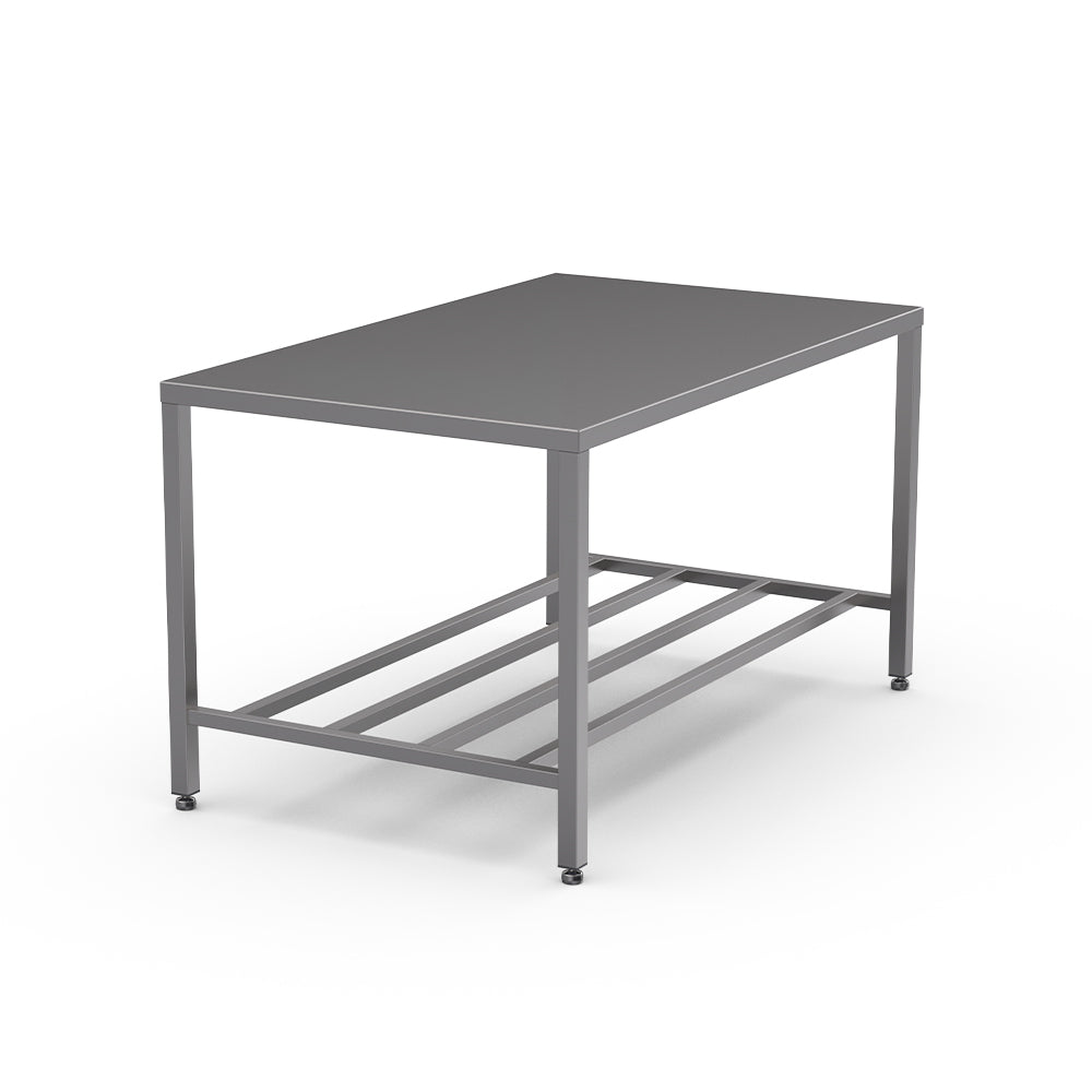 Stainless steel heavy duty table with multibar undershelf