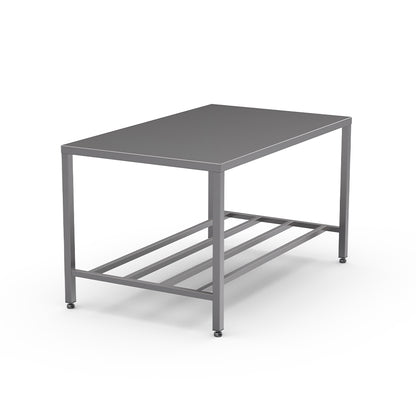 Stainless steel heavy duty table with multibar undershelf