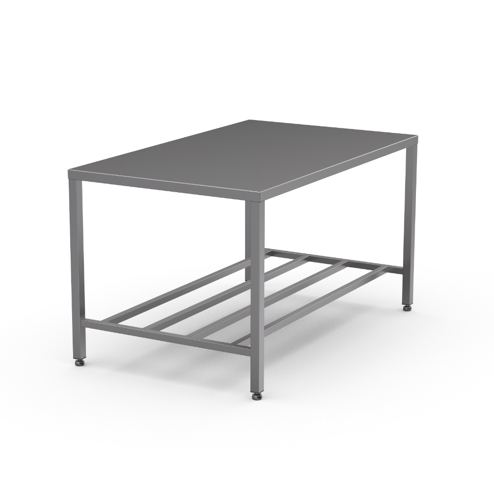 Stainless steel heavy duty table with multibar undershelf