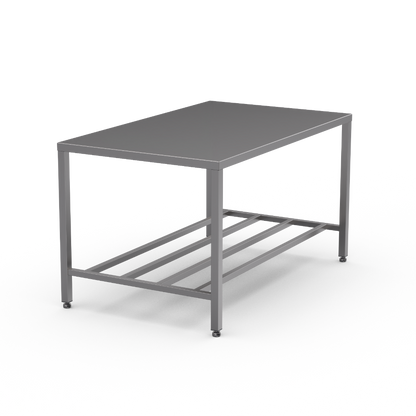 Stainless steel heavy duty table with multibar undershelf