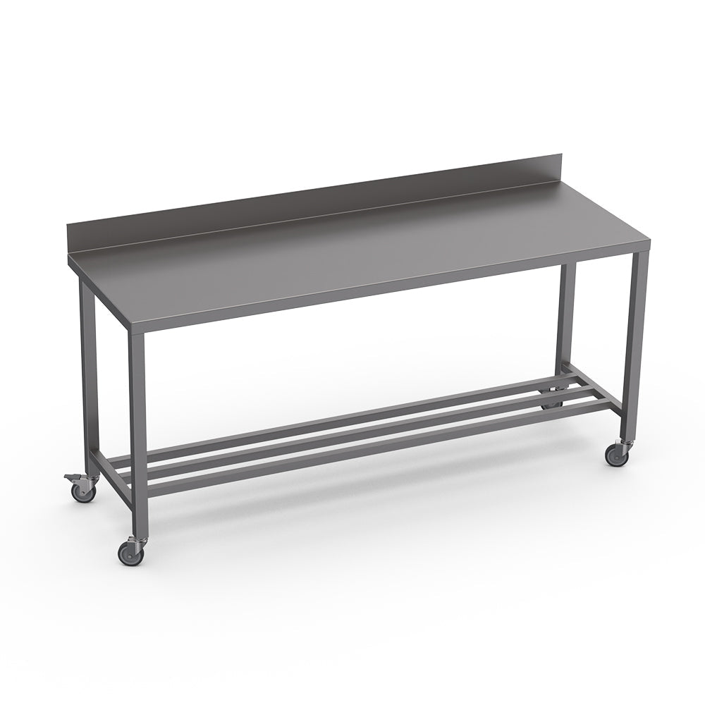Stainless steel heavy duty table with multibar undershelf