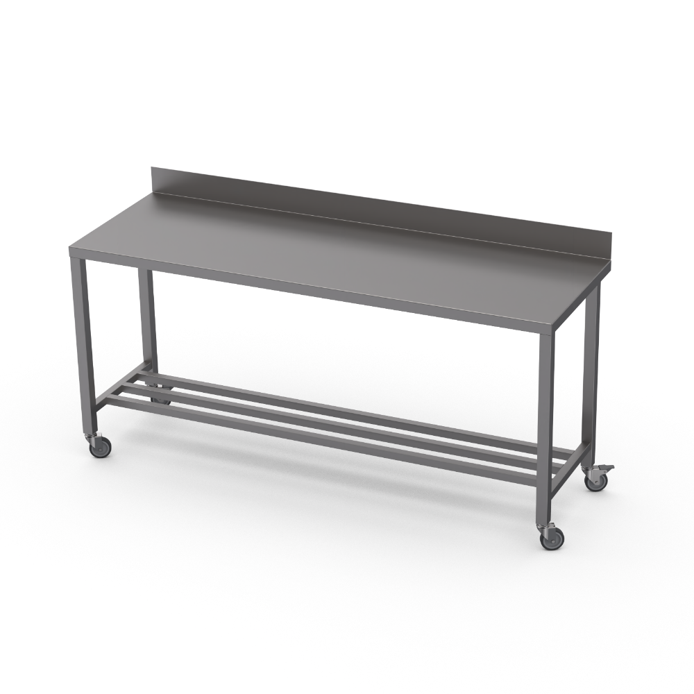 Stainless steel heavy duty table with multibar undershelf