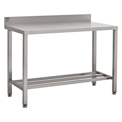 Stainless steel heavy duty table with multibar undershelf