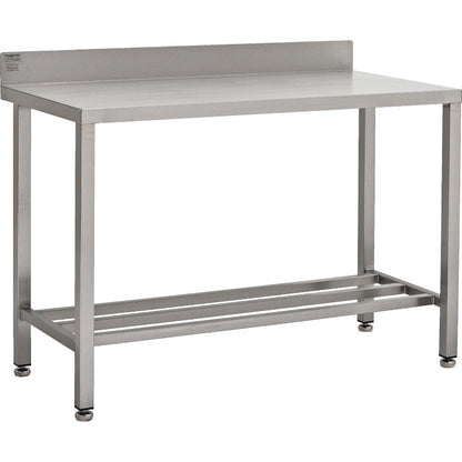 Stainless steel heavy duty table with multibar undershelf