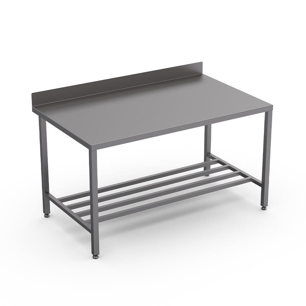Stainless steel heavy duty table with multibar undershelf
