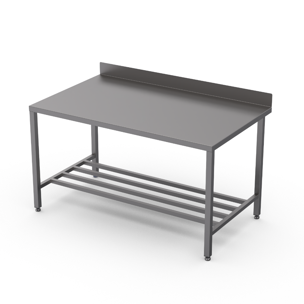 Stainless steel heavy duty table with multibar undershelf
