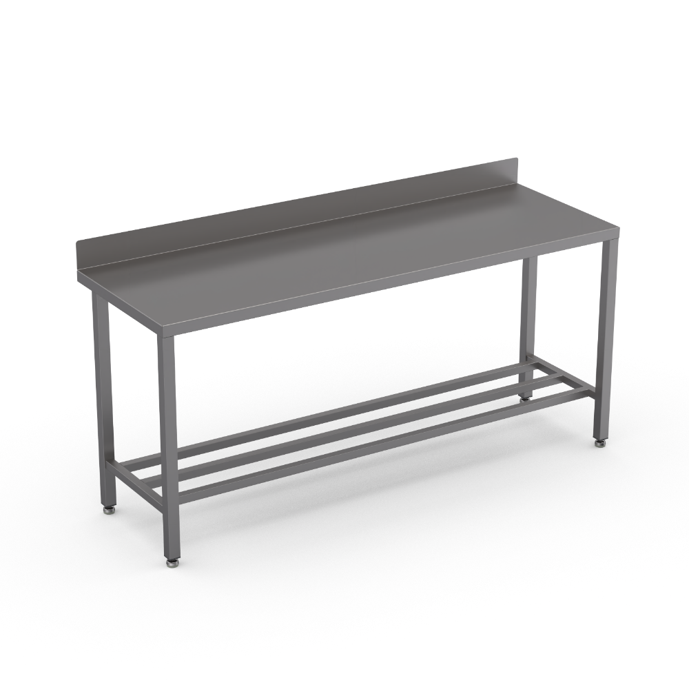 Stainless steel heavy duty table with multibar undershelf