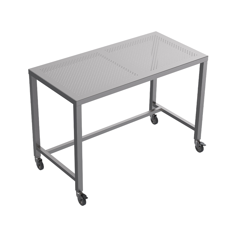 Stainless steel heavy duty table with perforated top