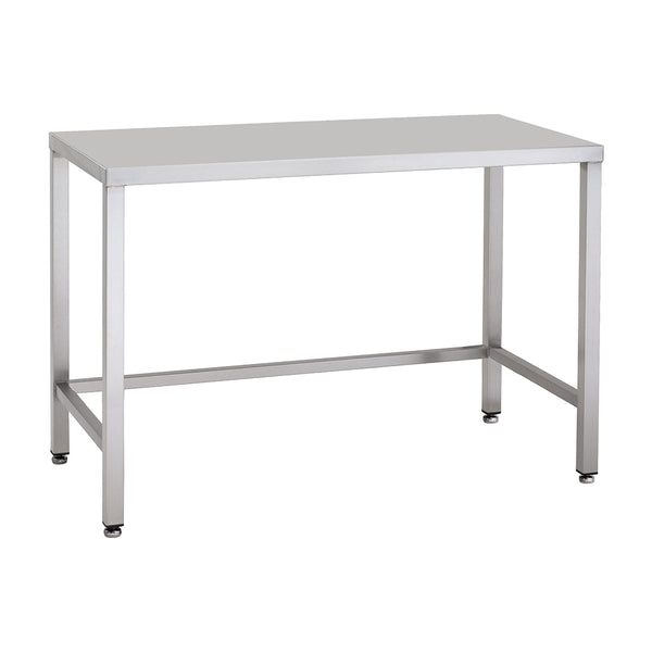 Stainless steel heavy duty table with rear tie bar
