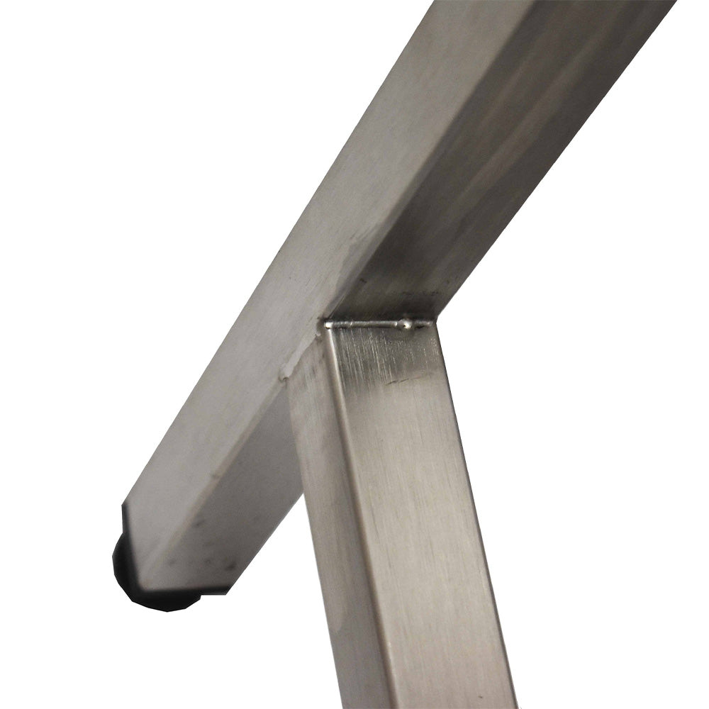 Stainless steel heavy duty table with rear tie bar