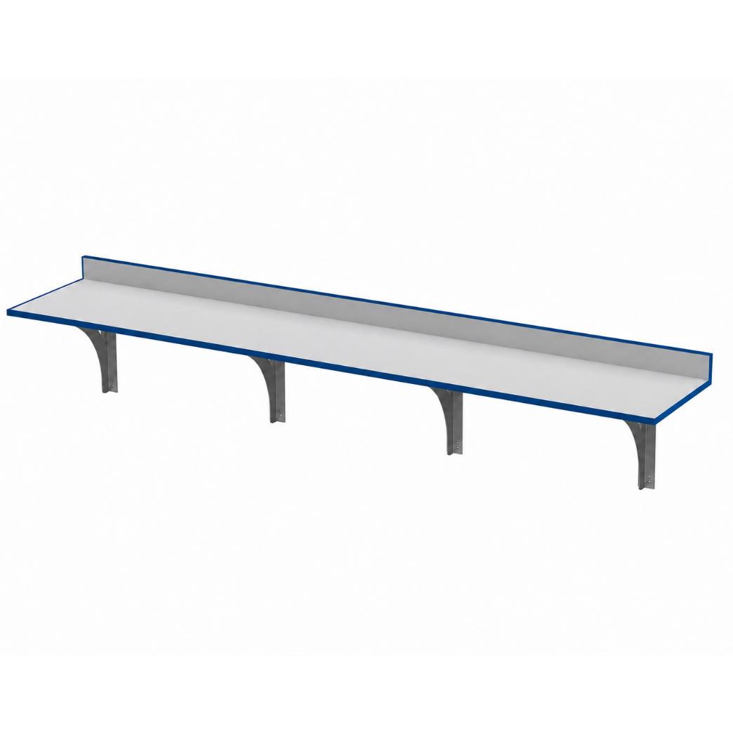Hygienic composite wall mounted lab bench