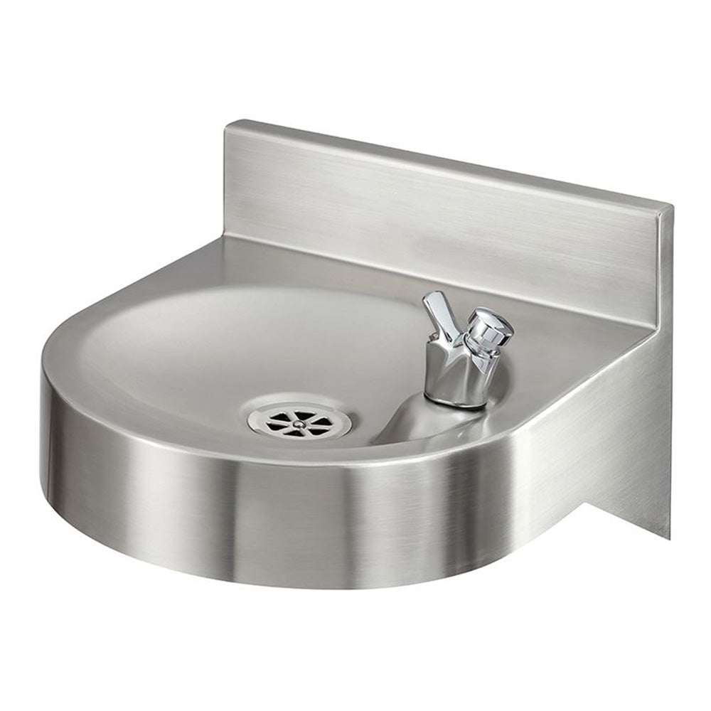Drinking fountain with bubbler valve
