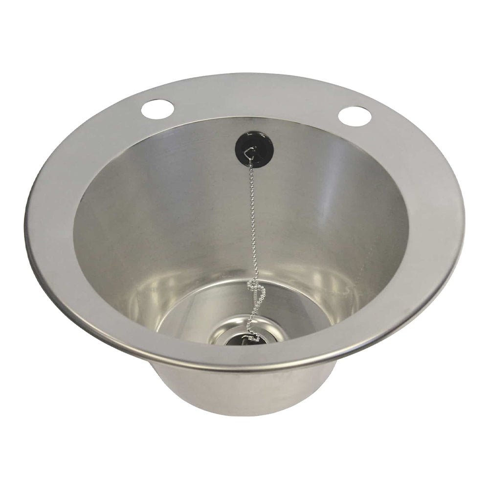 Stainless steel round inset basin