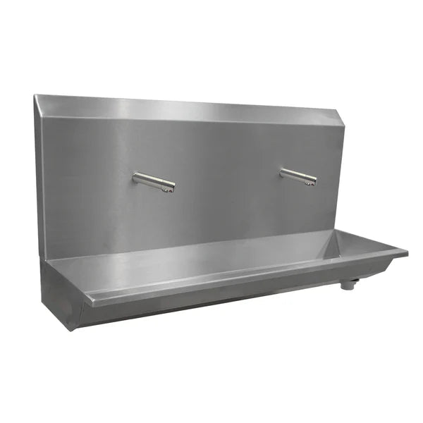 Stainless steel sensor operated wash troughs