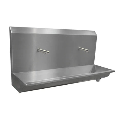 Stainless steel sensor operated wash troughs
