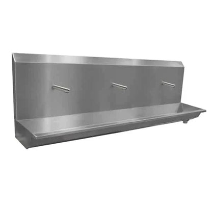 Stainless steel sensor operated wash troughs