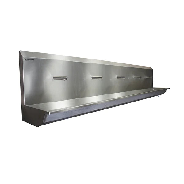 Stainless steel sensor operated wash troughs