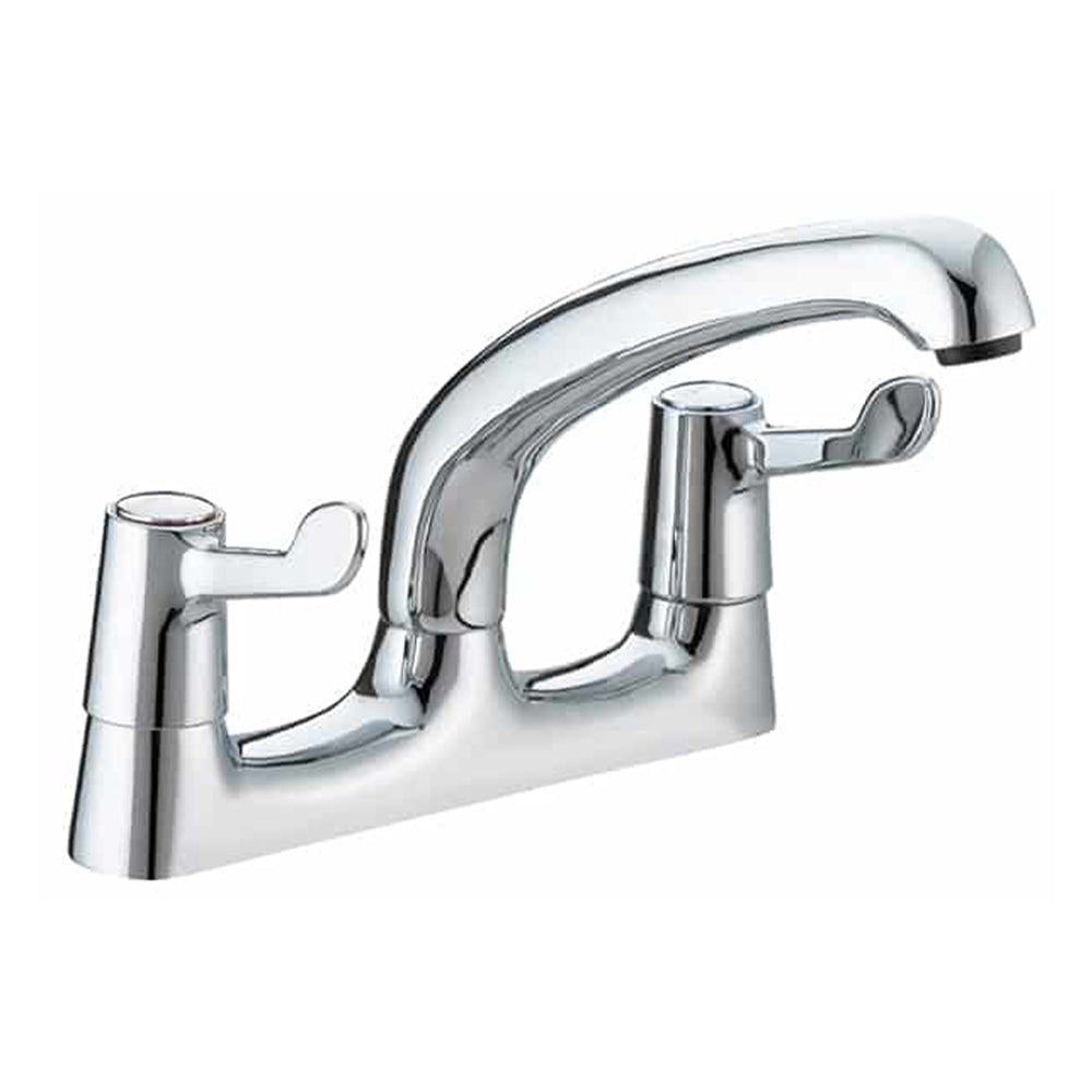 Deck mounted mixer taps