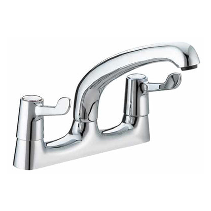 Deck mounted mixer taps