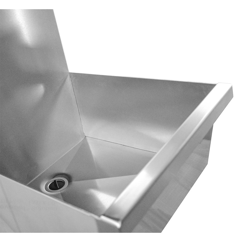 Stainless steel one station scrub sink