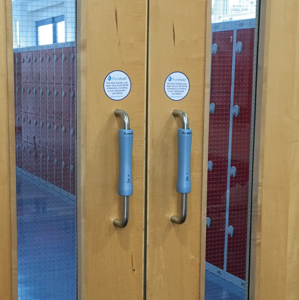 Anti-microbial door handle covers