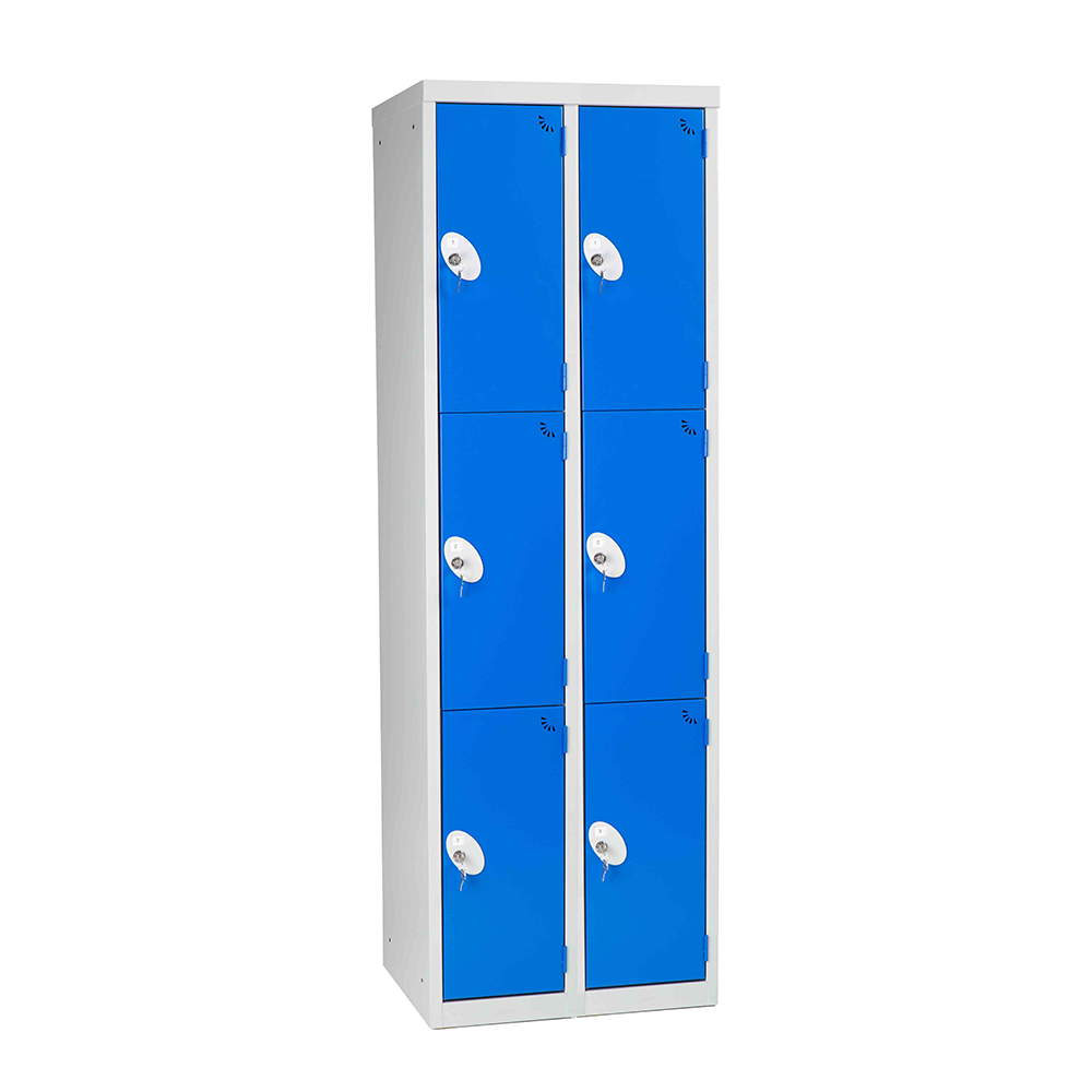 Mild steel flat top double unit lockers
