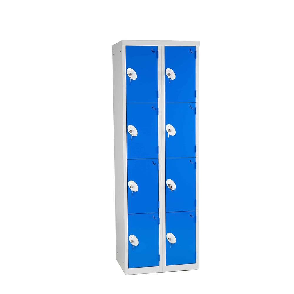 Mild steel flat top double unit lockers