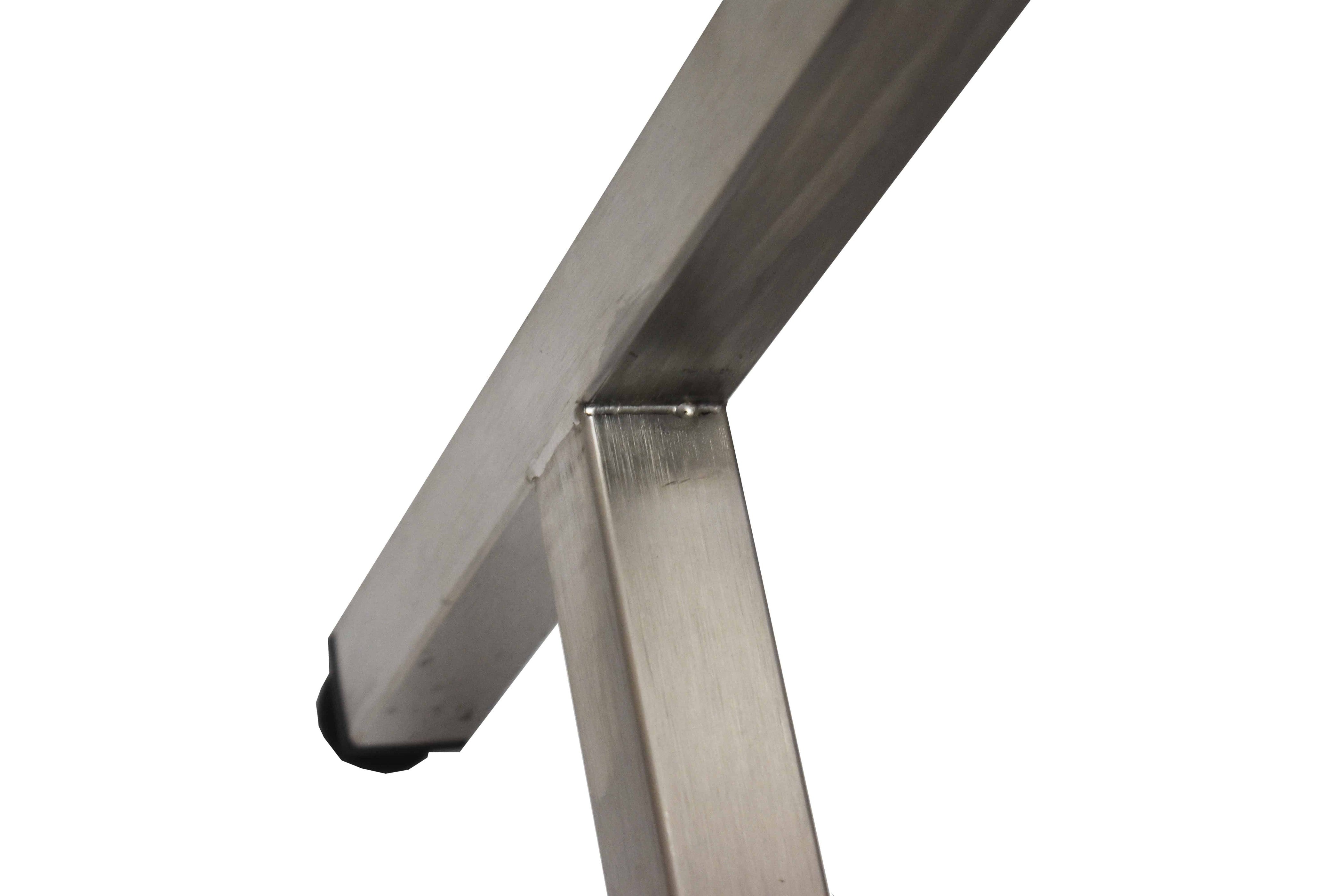 Stainless steel heavy duty table with rear tie bar