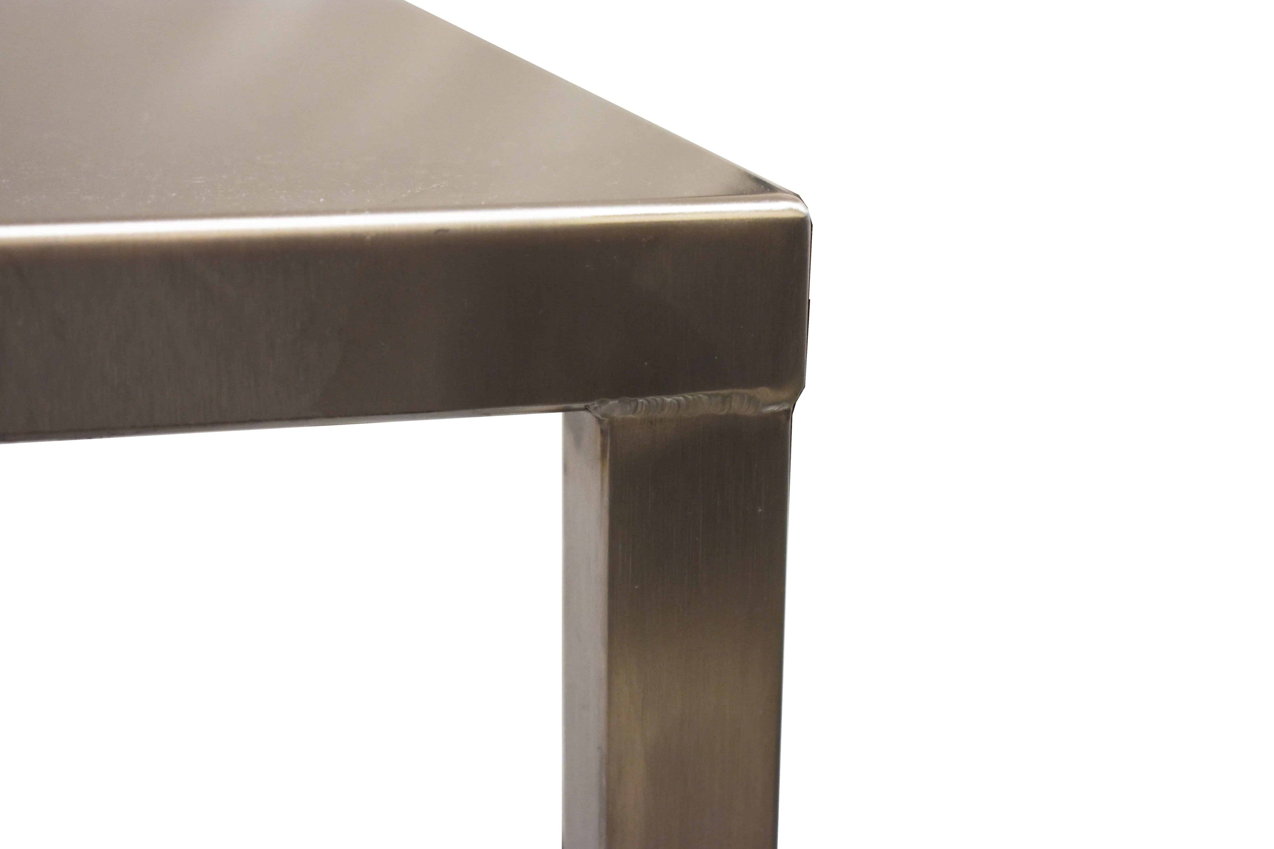 Stainless steel heavy duty table with rear tie bar