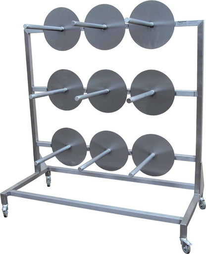 Reel storage trolley