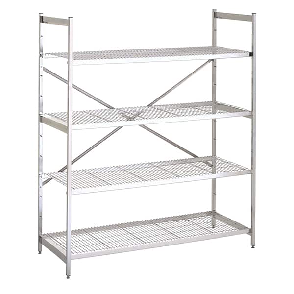 Stainless steel wire modular shelving unit