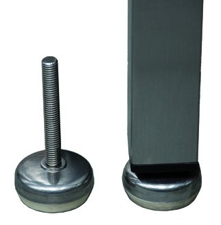 Replacement stainless steel foot for heavy duty tables