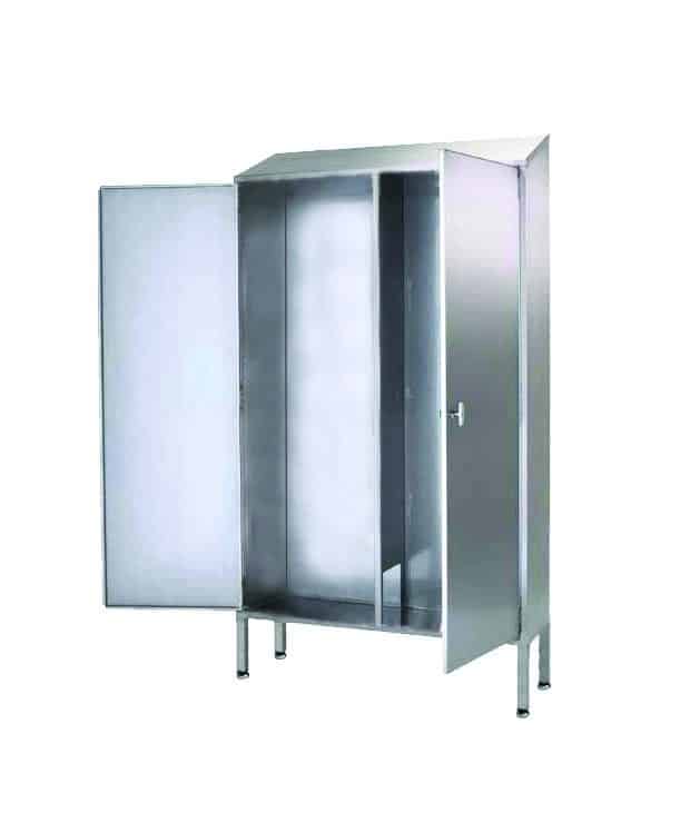 Stainless steel janitorial cupboard