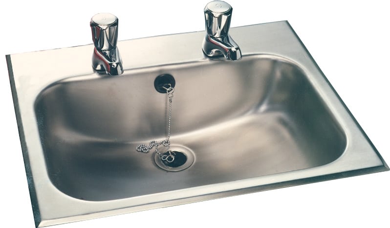 Stainless steel inset basin