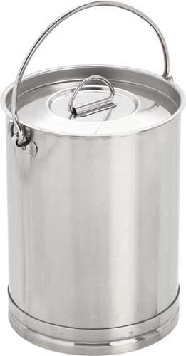 Stainless steel pails with lids