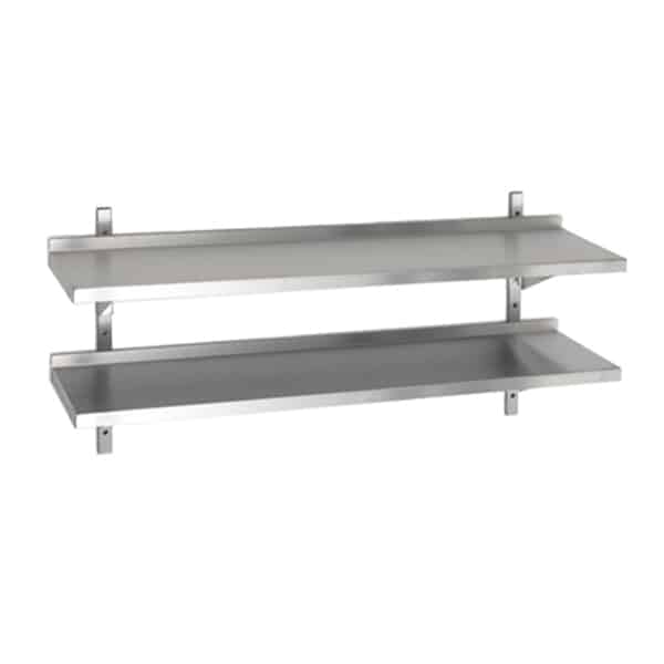 Stainless steel adjustable wall shelving