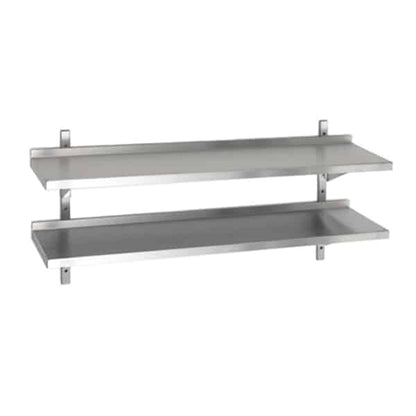 Stainless steel adjustable wall shelving
