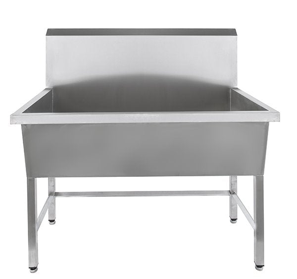 Stainless steel single bowl utility sink