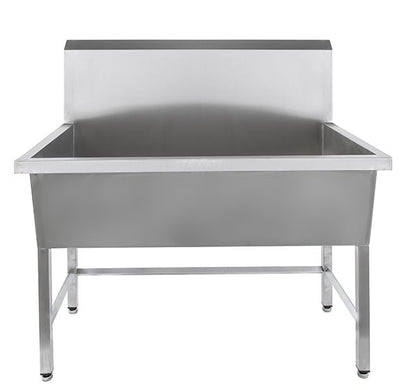 Stainless steel single bowl utility sink