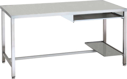 Stainless steel computer desk