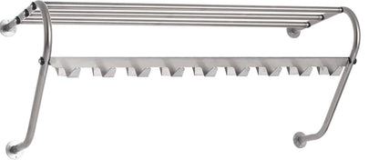Wall fixed garment rails with hooks