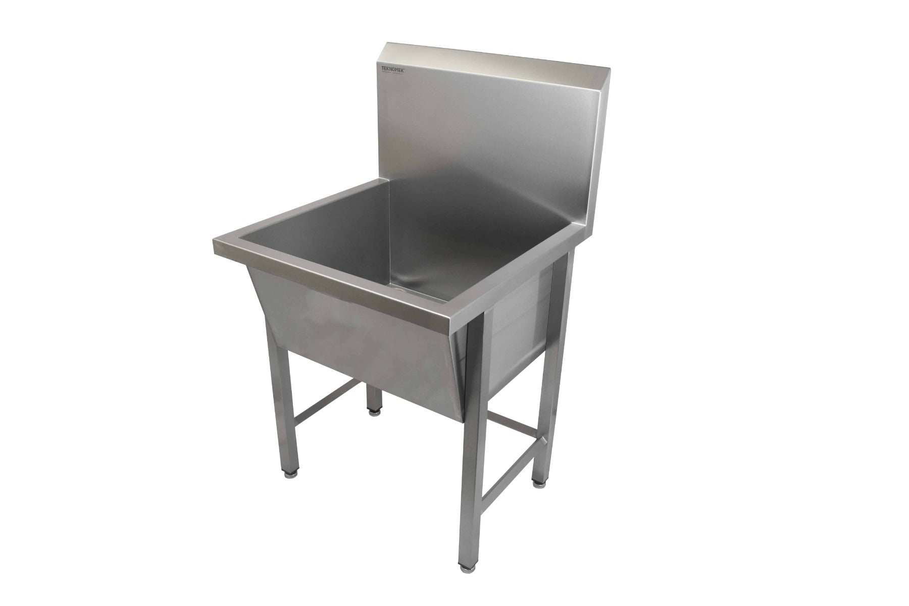 Stainless steel single bowl utility sink
