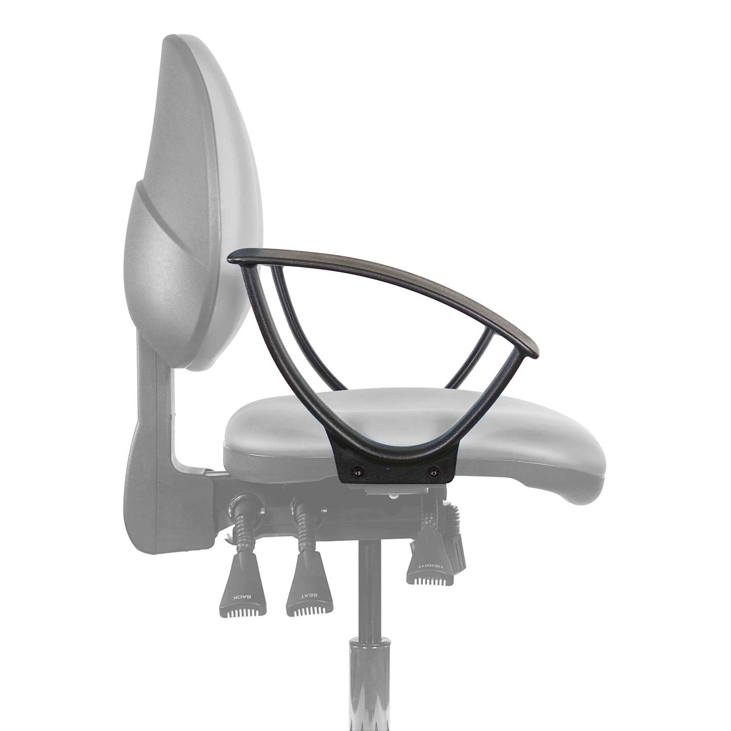 Chair fixed arms add-on