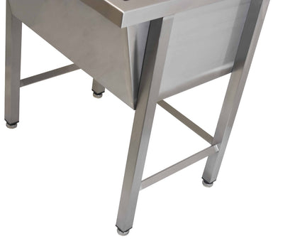 Stainless steel single bowl utility sink