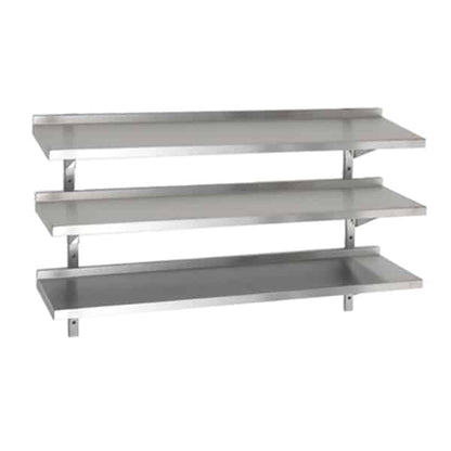Stainless steel adjustable wall shelving