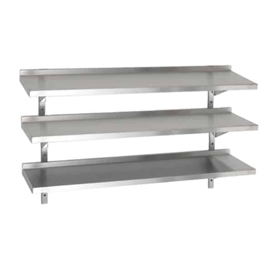Stainless steel adjustable wall shelving