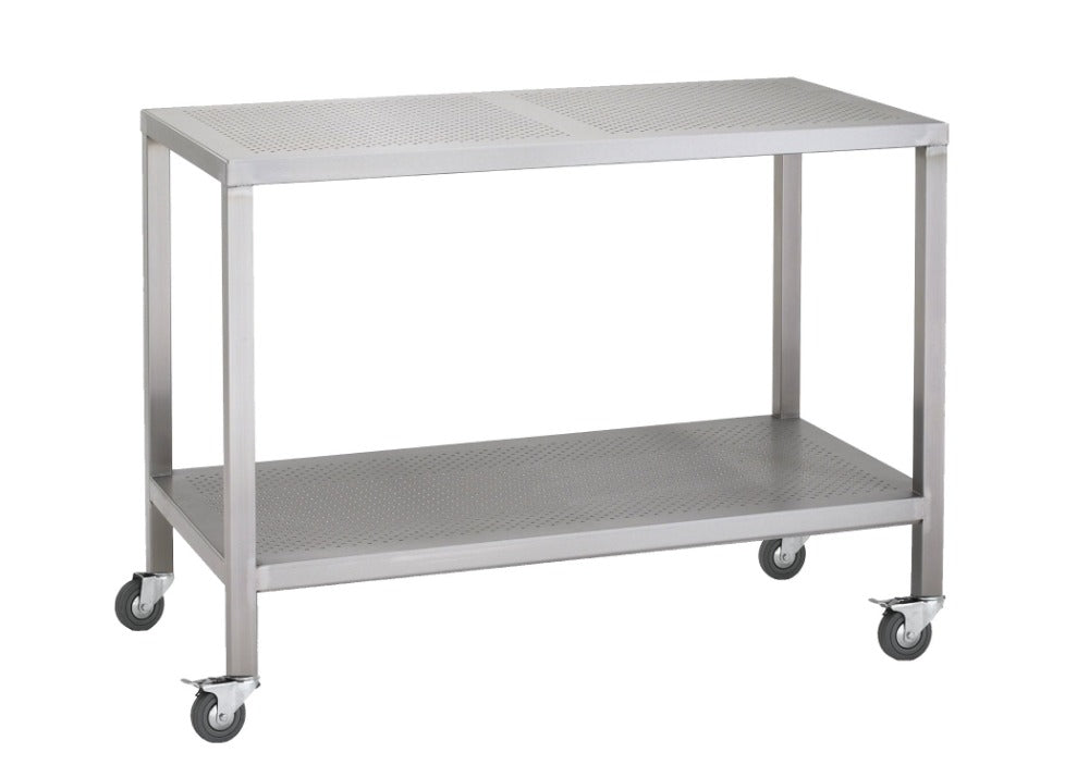Stainless steel heavy duty table with perforated top