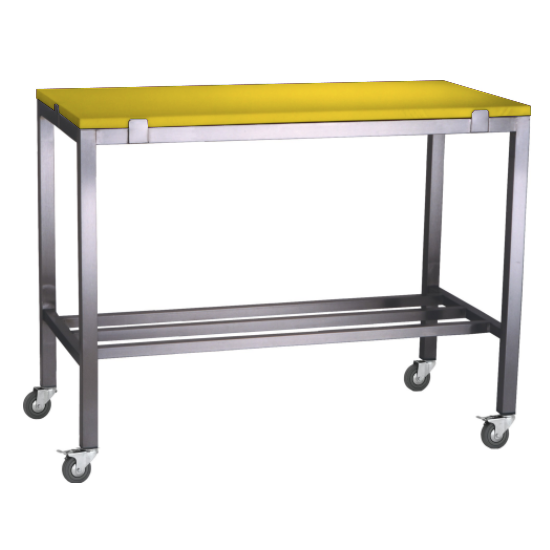 Poly top stainless steel table with multibar undershelf